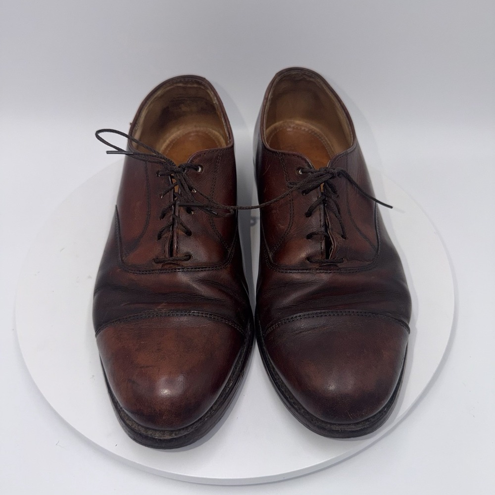 Vintage Cole Haan Oxford Dress Shoes Mens Sz 8 D Burgundy Cap Toe USA Made Derby - Picture 3 of 8